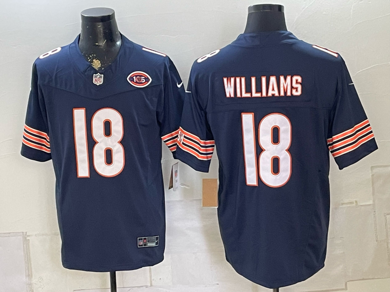 Men 2026 Chicago Bears #18 Williams Blue Nike Limited NFL Jersey 0815006->cincinnati reds->MLB Jersey